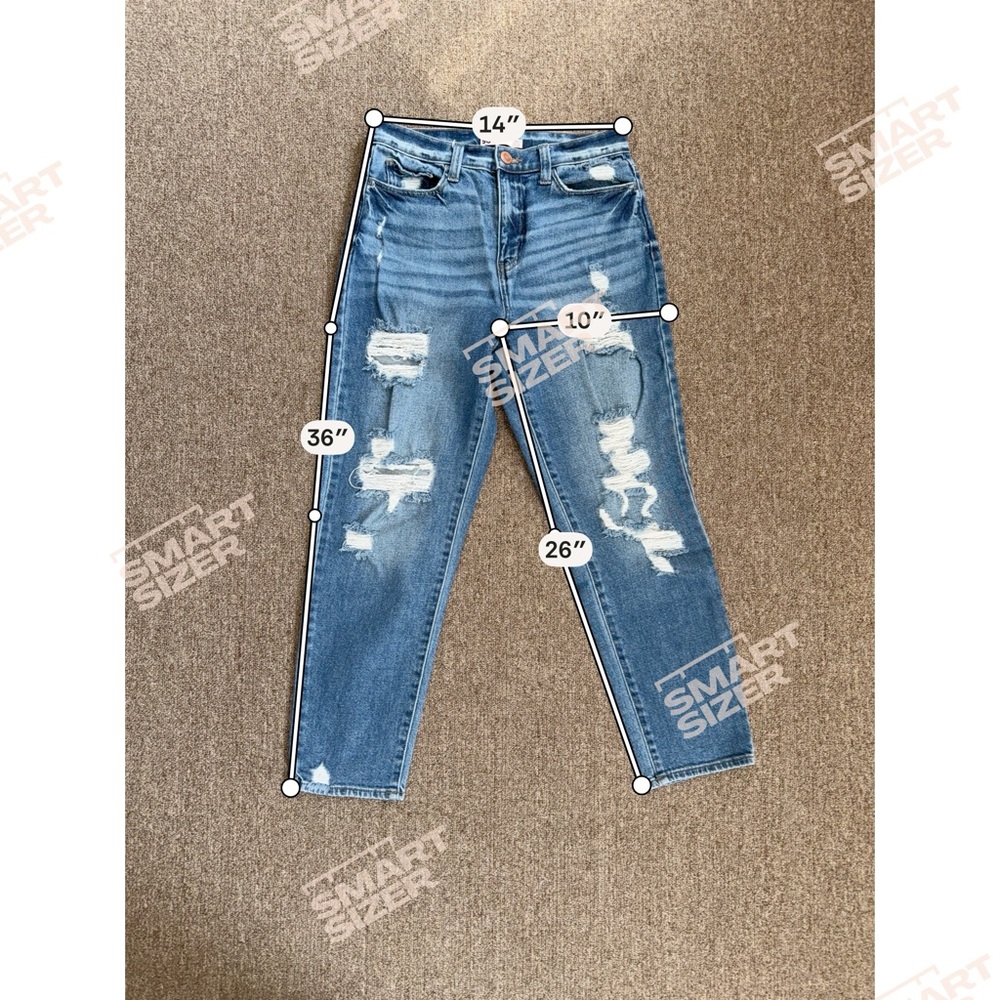 SO High Rise Mom Ripped Jeans, Woman’s 7 / 28 - Picture 6 of 6